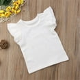 thumbnail image 2 of EYIIYE Baby Girl Ruffle Sleeve T-Shirt Top Basic Tee Summer Outfit, 2 of 4