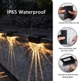 thumbnail image 5 of Luces solares para escaleras de terraza al aire libre, 4 luces para escalones de jardín con energía solar, impermeables, blanco cálido/cambio de color, 2 modos Feliz Sencillez, 5 of 5