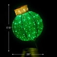 thumbnail image 6 of Northlight LED Lighted Twinkling Commercial Outdoor Tinsel Onion Christmas Ornament - 36" - Green, 6 of 8