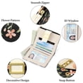 thumbnail image 5 of LOUEBICA Small Wallets for Women Bifold Vegan Leather Wallet RFID Blocking Floral Pattern Card Holder with Zipper Pocket, 5 of 7
