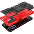 thumbnail image 2 of Tyre Pattern Design Case for Motorola Moto G62 with Kickstand, Heavy Duty Shockproof TPU+PC Material Double Layer Protection Phone Case for Motorola Moto G62 5G XC Red, 2 of 11