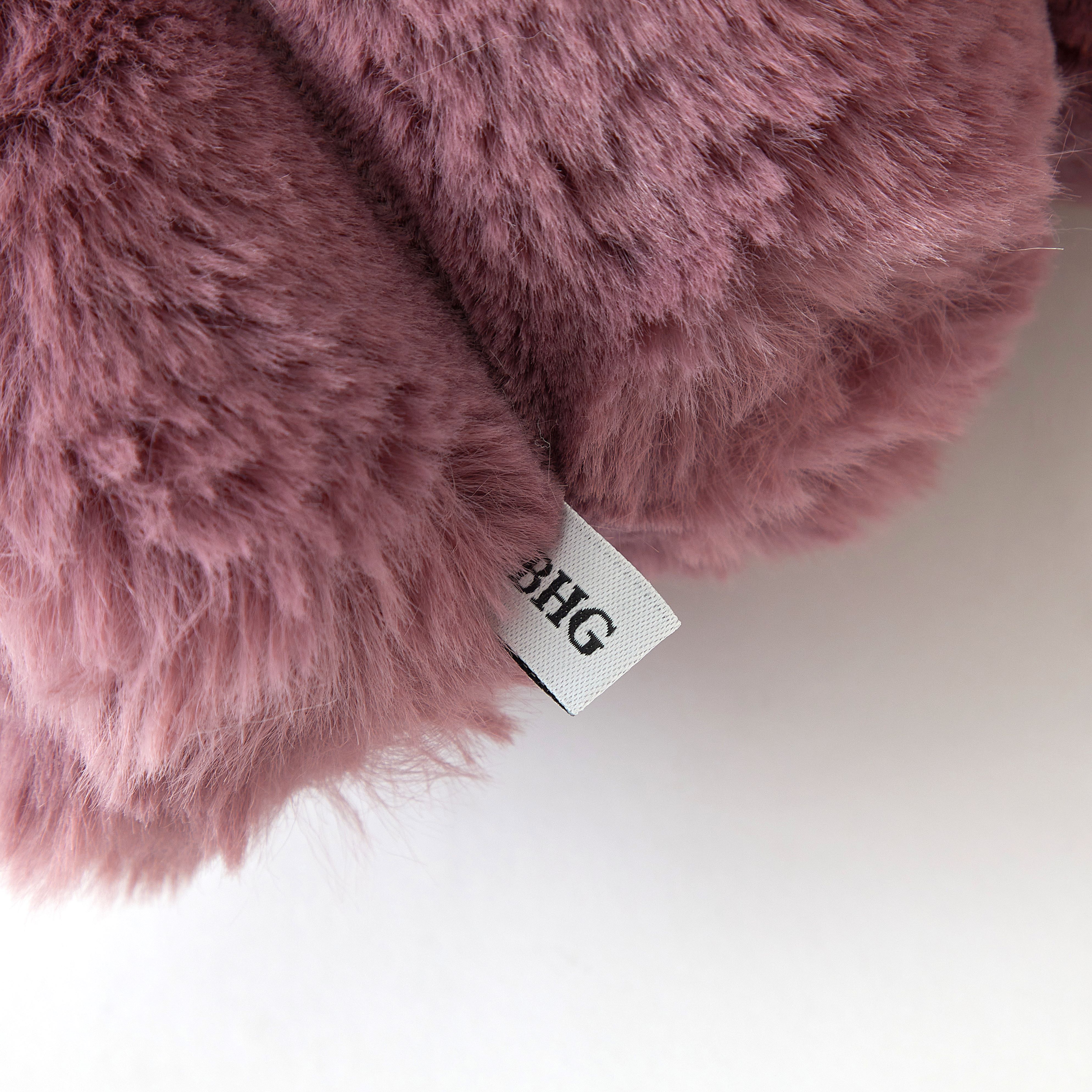 Better Homes & Gardens 22x22 Violet Faux Fur Channel Pillow photo 3