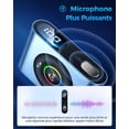thumbnail image 3 of 2023 3.5 Jack Adaptador Bluetooth, Receptor Bluetooth para automóvil Llamadas Manos Libres Pantalla LED Aux Bluetooth 5.3 Conector para automóvil para estéreo doméstico/Altavoz/Auriculares con Cable BRILLAR  Rojo Verde, 3 of 5