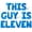 Blue, variant on Letter Balloons - THIS GUY IS ELEVEN 16" Inch Alphabet Letters Foil Mylar Balloon 11th Birthday Party Banner (Blue)