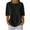 Black, variant on DxhmoneyHX Womens Waffle Knit Tops Casual Short Sleeve Henley Shirts Half Button Crew Neck Loose Fit Basic Tees Summer T Shirts
