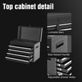 thumbnail image 3 of 5-Drawer Rolling Tool Storage Cabinet with Detachable Top Tool Box, Liner, Universal Lockable Wheels, Adjustable Shelf, Locking Mechanism, Metal Tool Cart, 3 of 5