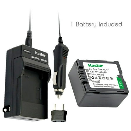 Kastar Battery 1-Pack + Charger Replacement for Panasonic CGA-DU06 CGA-DU07 CGA-DU14 CGA-DU21 VW-VBD070 VBD140 VBD210 PV-GS31 PV-GS33PV-GS34 PV-GS35 PV-GS39 PV-GS400 PV-GS500 PV-GS50 PV-GS50S PV-GS55
