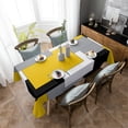 thumbnail image 5 of Yellow Mosaic Color Abstract Art Wedding Party Table Cloth Waterproof Oilproof Dining Table Cover Kitchen Home Decor Tablecloth, 5 of 7
