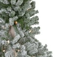 thumbnail image 5 of Northlight 7' Prelit Artificial Christmas Tree Flocked Alpine - Clear Lights, 5 of 8