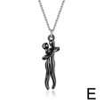 thumbnail image 1 of White+rose TWO-COLOR HUG NECKLACE CHARACTER LADIES FASHION CLAVICLE CHAIN GIF N6 L3O9, 1 of 9