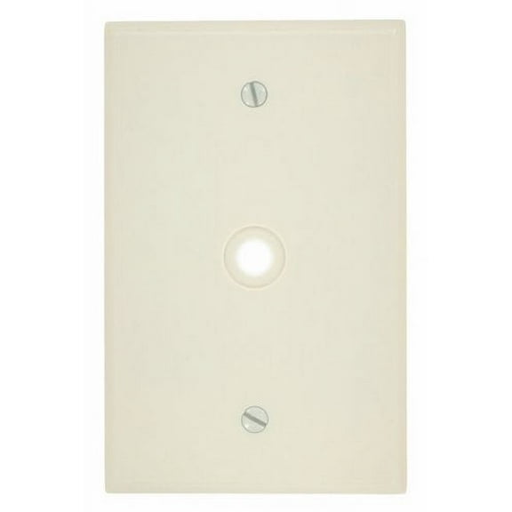 Leviton 80513-T Light Almond Midway Single Gang .312" Cable Wall Plate