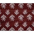 thumbnail image 4 of oneOone Polyester Lycra Fabric Leaves & Floral Block Printed Fabric 1 Yard 56 Inch Wide, 4 of 4