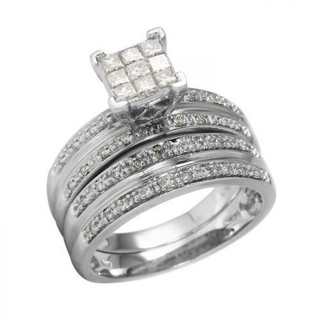 Ladies 0.61 Carat Diamond 14K White Gold Ring