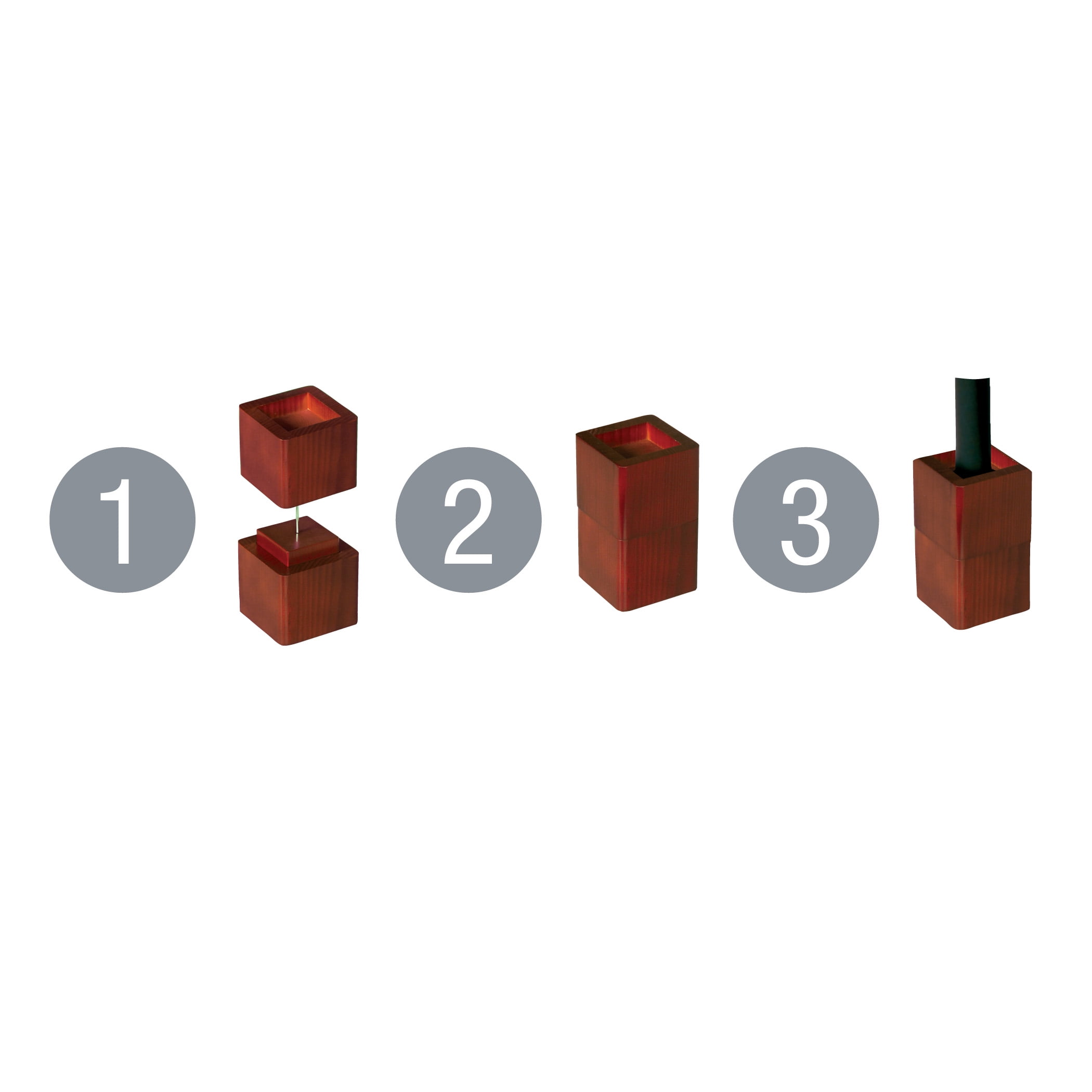 Richards Homewares Wood Bed Lifters Walmart Com