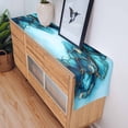 thumbnail image 4 of Table Runner Turquoise Gold Abstract Art Table Decoration for Kitchen Dinning Marble Texture Table Decoration for Indoor Outdoor Party Wedding Decor 13x90inch, 4 of 7