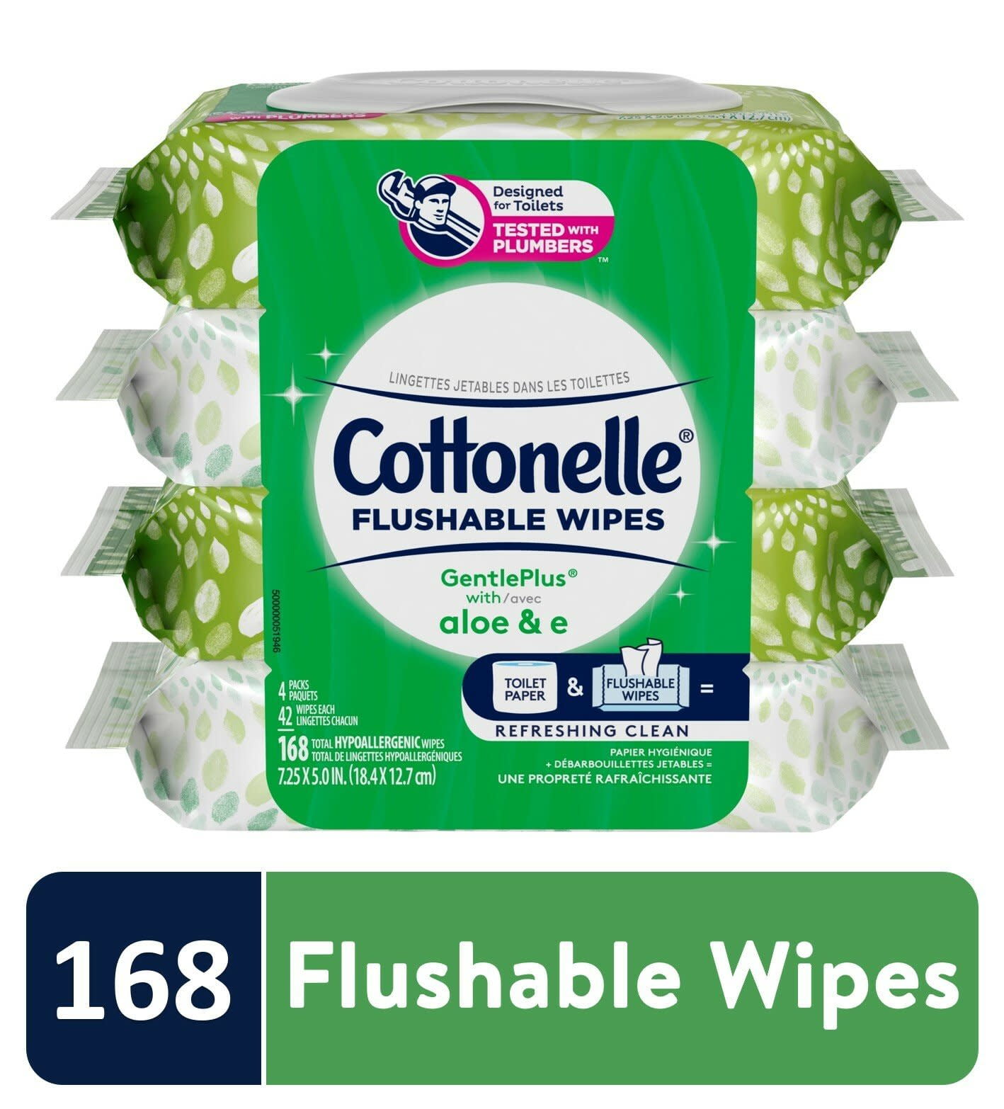 Cottonelle GentlePlus Flushable Wet Wipes with Aloe & Vitamin E 4