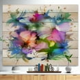 thumbnail image 2 of Designart 'Watercolor Floral Bouquet ' Floral Print on Natural Pine Wood, 2 of 3