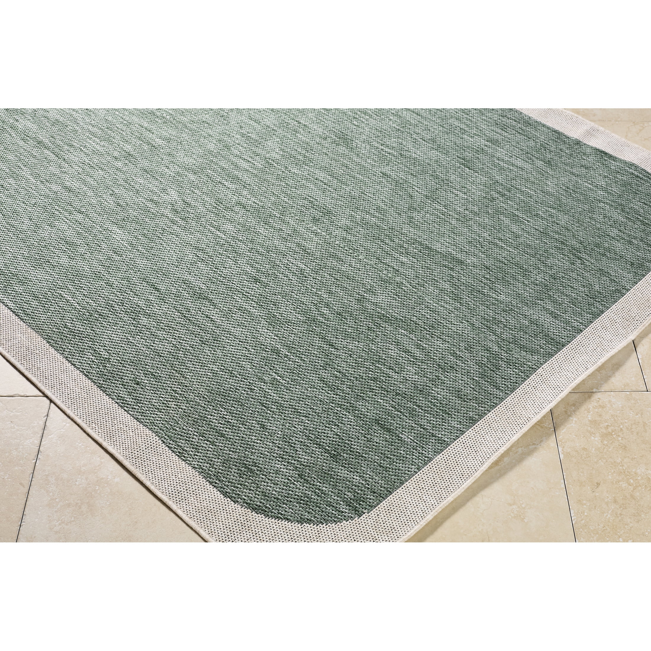 Livabliss Miami Beach Modern Solid Outdoor Area Rug, 9'2" x 12', Sage