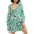 thumbnail image 1 of Free People | Rebecca Ruffle Dress | Green | Size L, 1 of 2