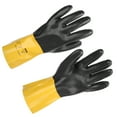 thumbnail image 1 of Gants Chimiques Enduits de PVC, Gants Réutilisables Robustes Résistants à l'Acide et aux Alcalis en Coton pour Machinerie pour Construction m,L,TG, 1 of 8