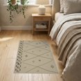 thumbnail image 3 of ODIKA 2'x3' Ivory Gray Geometric Design Washable Accent Rug Modern Pattern with Subtle Accents Pet Friendly, Bedside Mat for Bedroom, Nursery, RV, 3 of 7