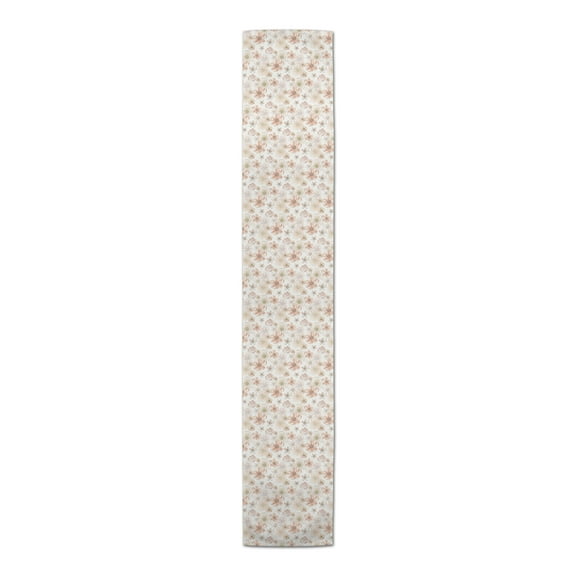 Creative Products Large Florals On White 16 x 90 Cotton Twill Table Runner