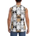 thumbnail image 4 of Bingfone French Bulldog 2 Pattern Men's Tank Tops Workout Sleeveless Tee Shirts Running Beach Tanks for Men-Medium, 4 of 7