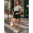 thumbnail image 3 of DARING DIVA Women's Maternity Denim Over Belly High Waist Casual Shorts S Black, 3 of 7