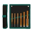 thumbnail image 1 of 6Pcs Chisel Set Flat Center Cylindrical Chisel with Canvas Bag Woodworking Punch, 1 of 9