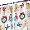 thumbnail image 3 of Multicolor Christmas Pattern Shower Curtain 36"x72" ,Bathroom Decorative Shower Curtains Set with 12 Hooks,Modern Waterproof Washable Shower Curtain, 3 of 6