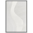 thumbnail image 2 of PixonSign Framed Canvas Wall Art Geometric Pastel Gray White Line Collage Abstract Print Minimalism Contemporary Nordic Relax/Calm Decoration for Living Room, Bedroom, Office - 16"x24" White, 2 of 5