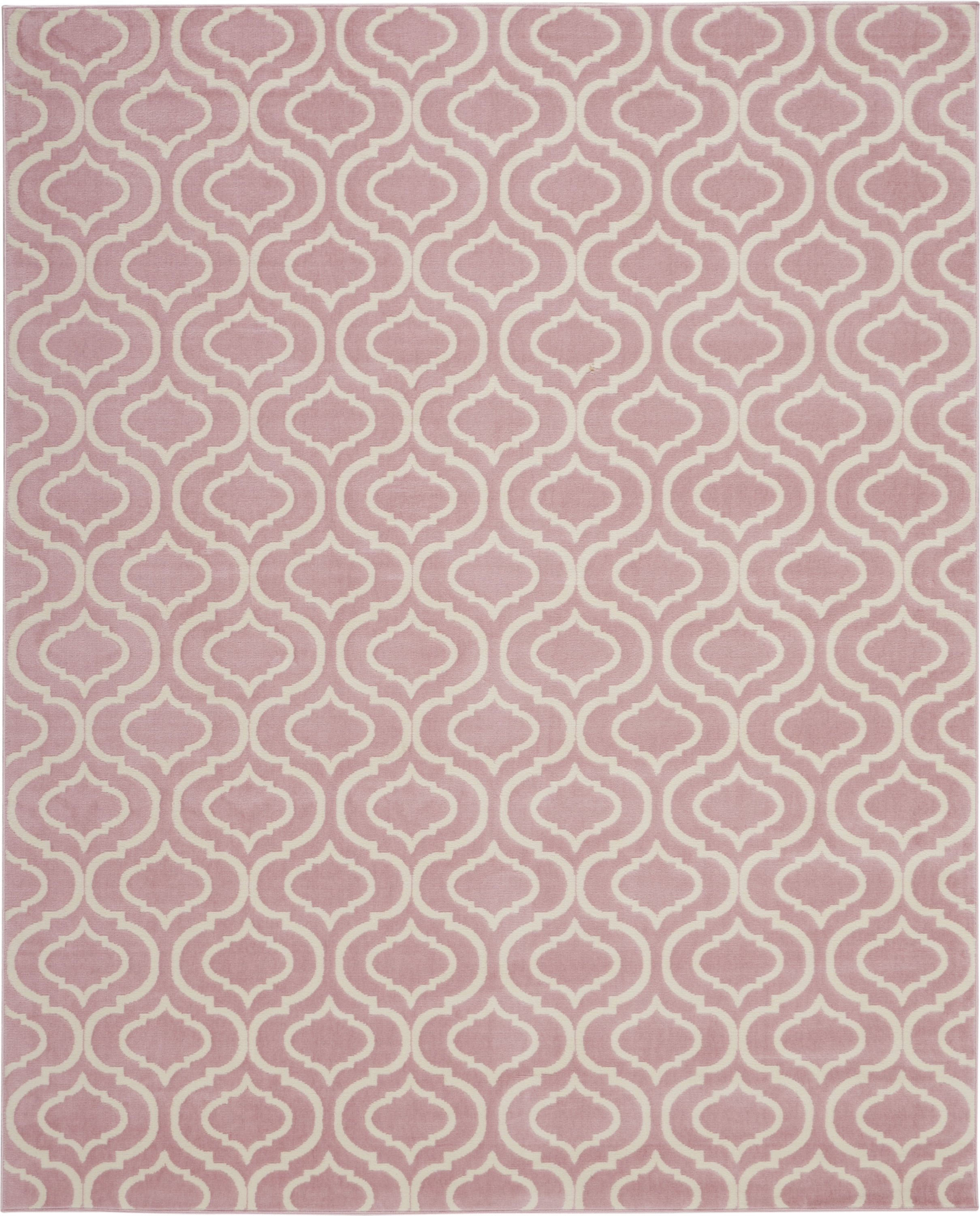Nourison Bliss Transitional Moroccan Pink 7'10" x 9'10" Area Rug, (8' x 10')