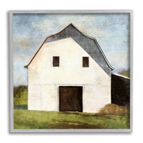 Stupell Industries Rural Barn Farm Painting Painting Gray Framed Art Print Wall Art, Design by Suzanne Nicoll