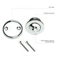 thumbnail image 5 of Design House Lift and Turn Bath Drain Plug Kit with 2-Hole Overflow Faceplate, Polished Chrome, 5 of 9