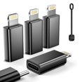 thumbnail image 1 of Adaptador USB C a Lightning, paquete de 4, carga rápida de 27 W, MFi, 1 of 8