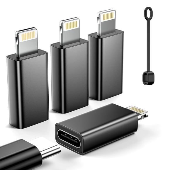 Adaptador USB-C a Lightning 4 unidades LERTOSEN 27 W de carga rápida