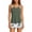 Army Green, variant on Tankini Swimsuits for Women Tropical Print Crew Neck Summer Bathing Suit Sleeveless Sporty Beach Vacation Two Piece Swimsuit Cyan XL