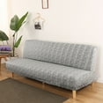 thumbnail image 1 of Folding Sofa Bed Cover Solid Color Futon Armless Slipcover Polyester Elastic Fabric All-Inclusive Cover, 1 of 5