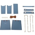 thumbnail image 4 of DIY PU bolso de cuero elegante retro tejido crochet bolso materiales accesorios conjunto azul, 4 of 5
