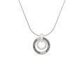 thumbnail image 2 of Delight Jewelry Silvertone Passionate Fearless Strong Infinity Ring Silvertone Grandmother Ring Charm Necklace, 18", 2 of 4