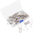 thumbnail image 2 of 60 Pieces Photo Album Hook D Ring Shape Simple Home Frame Picture Hook Double Hole with Screw Hook Suitable for Decorative Photo Frames, 2 of 7