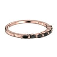 thumbnail image 3 of 0.28ct Marquise Shape Black Diamond Moissanite Wedding Band 18K Rose Gold Over Silver, 3 of 4
