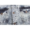 thumbnail image 3 of Men's Classic Light Blue Indigo Distressed Button Up Trucker Denim Jean Vest (M), 3 of 3