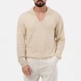 thumbnail image 2 of Mens Long Sleeve Waffle Thermal Shirt Shirts Crew Neck Layering Color New Top, 2 of 8