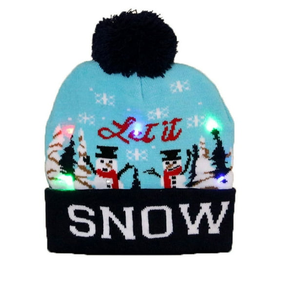 Virmaxy Sales LED Light up Christmas Hats Xmas Santa Hat Lights Flashing Cap