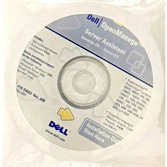 Dell Open Manage Poweredge Server Assistant Omsa 8.2 Discs • Sealed