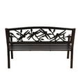 thumbnail image 6 of Evergreen 50 in. Dragonfly Metal Outdoor Garden Bench Bronze, 6 of 7