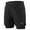 Black, variant on Lixada Men 2 in 1 Running Shorts Quick Drying Breathable Active Training Exercise Jogging Marathon Cycling Shorts
