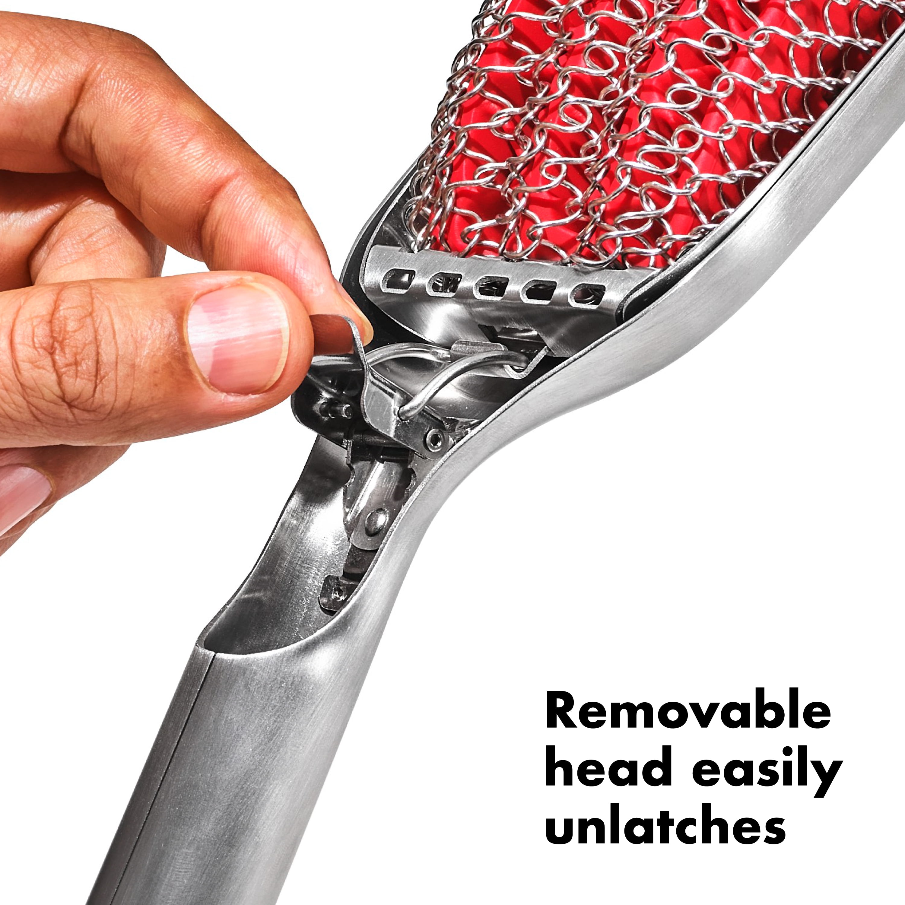 OXO Softworks Grilling Coiled Cleaning Stainless Steel Grill Brush with Replaceable Head