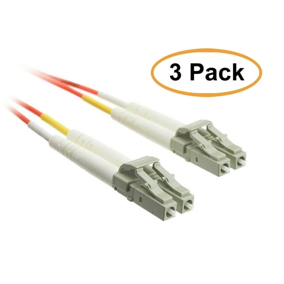 eDragon Fiber Optic Cable, LC/LC, Multimode, Duplex, 50/125, 1 Meter (3.3 Foot), 3 Pack